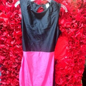 KTOO Women's Size Large Dress Cut Out Back Pink / Black